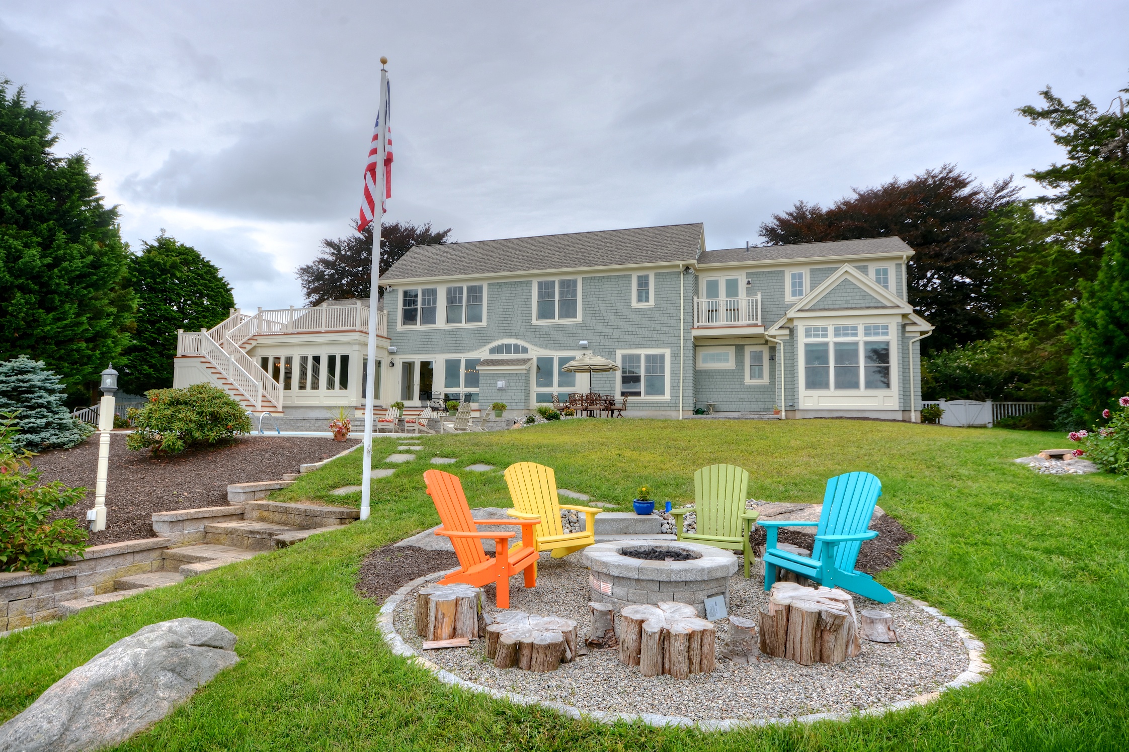 Groton Connecticut Custom House overlooking Mumford Cove