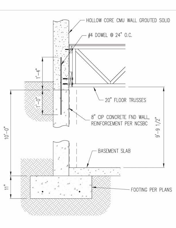 natural disaster masonry framing detail by Bost Custom Homes Cary NC