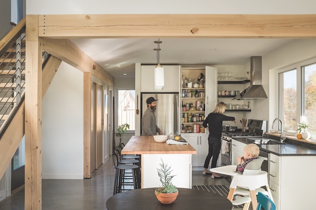 Energy-effiiciency-Maine-net-zero-house-kitchen